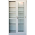 Steel File Cabinet / Locker With Sliding Glass Door ColorWaves