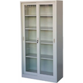 Steel File Cabinet / Locker With Sliding Glass Door ColorWaves