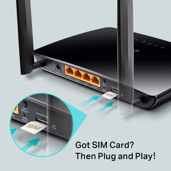 Tp-Link Tl-Mr6400 Wireless N 4G-Lte Router, Upto 300Mbps Speed TP-Link