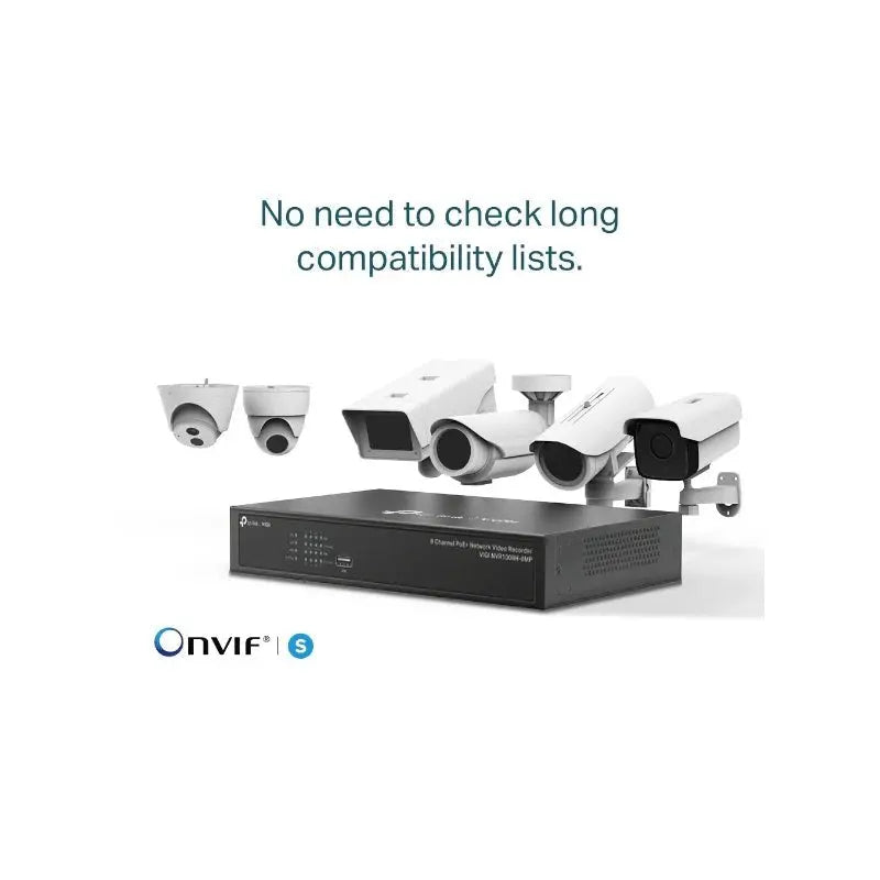 TP-LINK VIGI 8 Channel PoE+ Network Video Recorder - RJ-45 / USB 2.0 / SATA / Black TP-Link