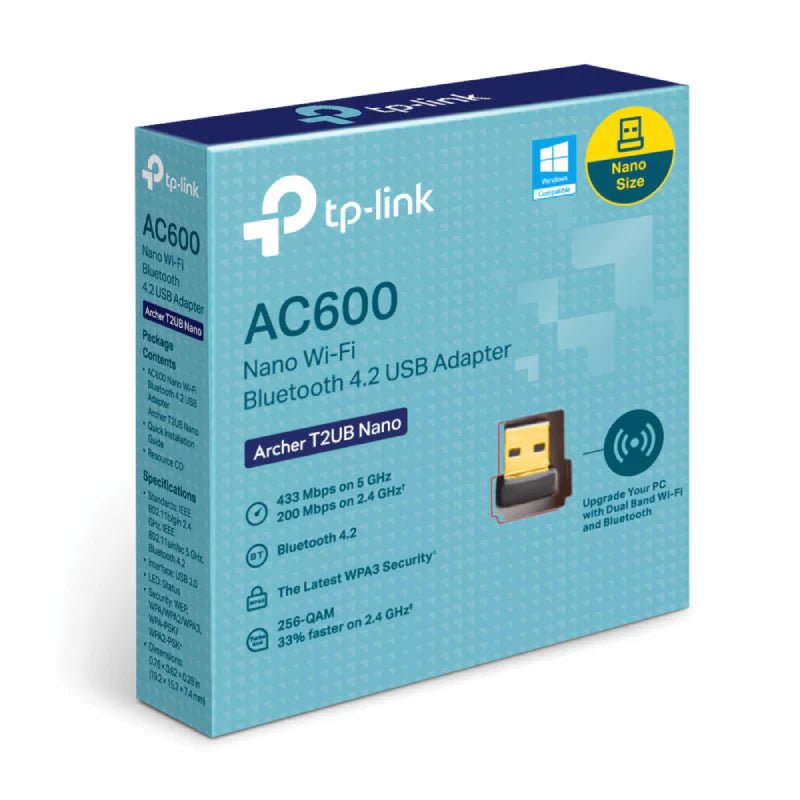 TP-Link Archer T2U (AC600) Nano Wireless USB Adapter - 600Mbps / USB 2.0 TP-Link
