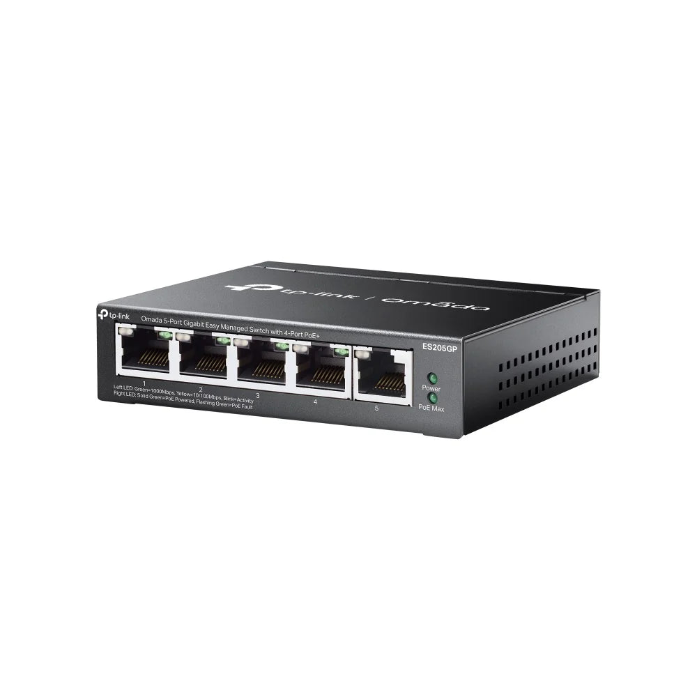 TP-Link ES205GP Omada 5-Port Gigabit Easy Managed Switch with 4-Port PoE+ TP-Link