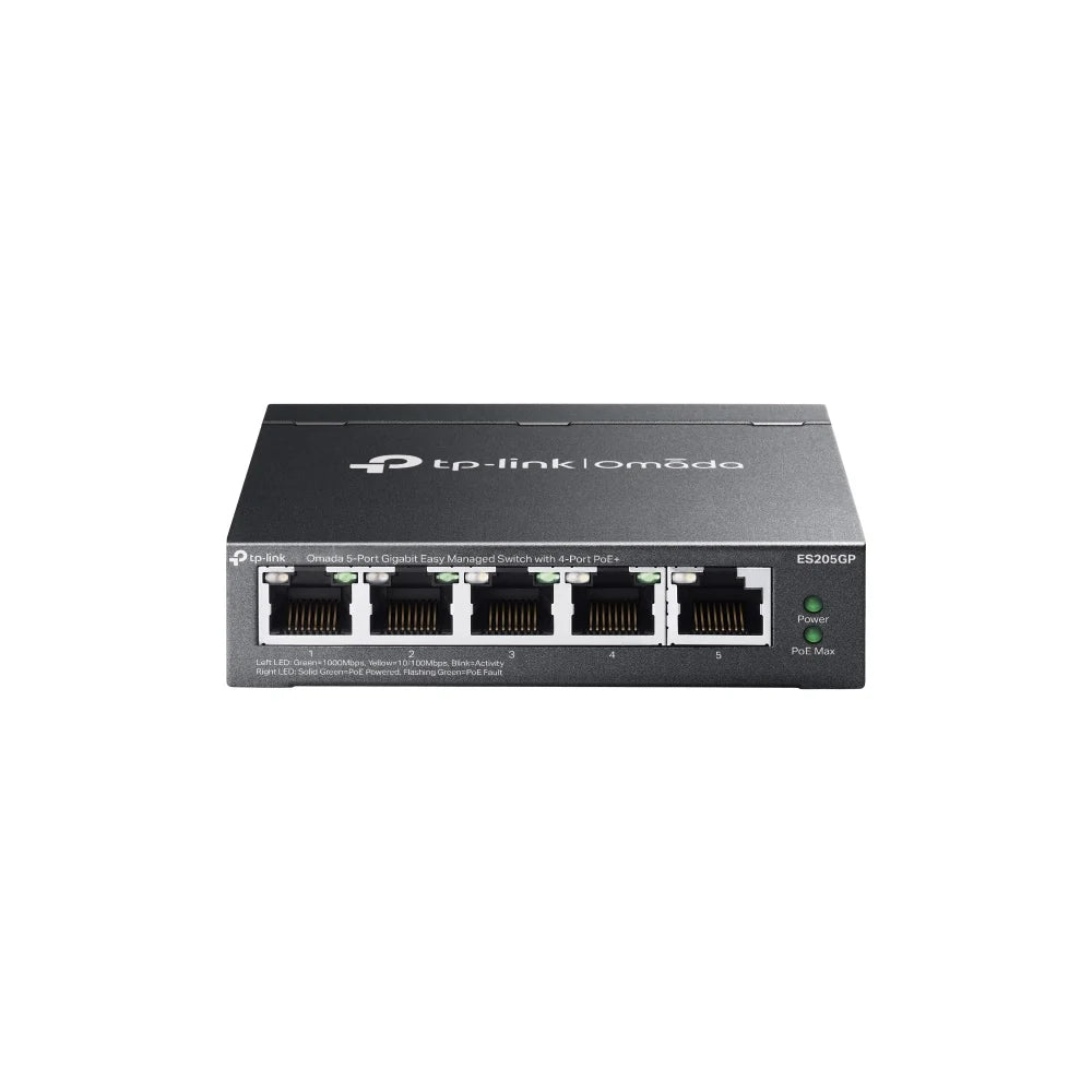 TP-Link ES205GP Omada 5-Port Gigabit Easy Managed Switch with 4-Port PoE+ TP-Link