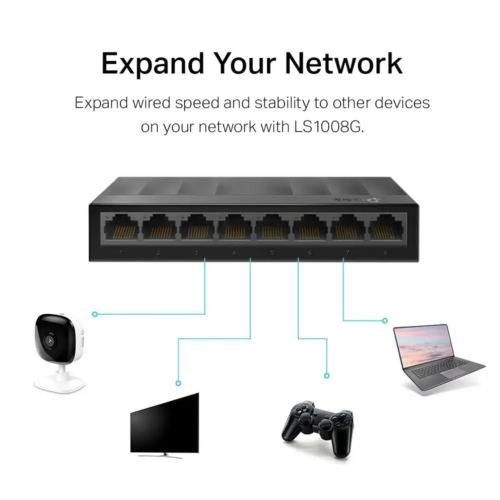 TP-Link LS1008G 8-Port Gigabit Desktop Switch TP-Link