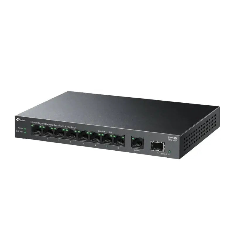 TP-Link (LS1210GP) 10-Port Gigabit Desktop Switch with 8-Port PoE+ - 20 Gbps / LAN TP-Link