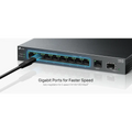 TP-Link (LS1210GP) 10-Port Gigabit Desktop Switch with 8-Port PoE+ - 20 Gbps / LAN TP-Link
