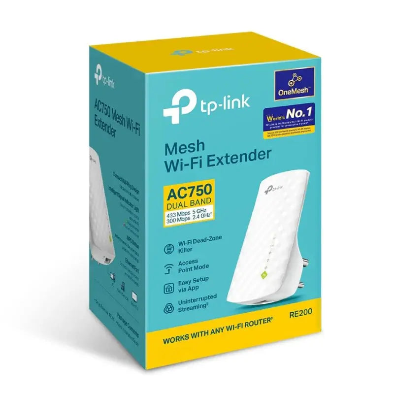 TP-Link (RE200) AC750 Wi-Fi Range Extender - 5GHz (433Mbps) / LAN TP-Link