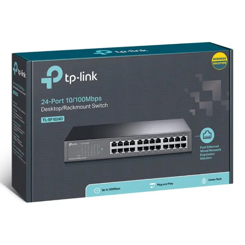 TP-Link (TL-SF1024D) 24-port 10/100Mbps Desktop/Rackmount Switch - 4.8Gbps / LAN TP-Link