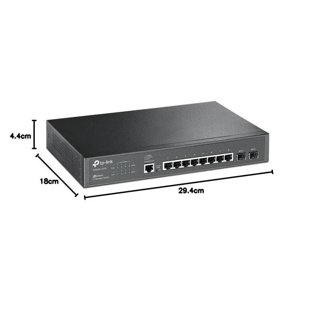 TP-Link (TL-SG3210) JetStream 8-Port Gigabit L2+ Managed Switch with 2 SFP Slots - 20Gbps / Micro-USB / LAN TP-Link