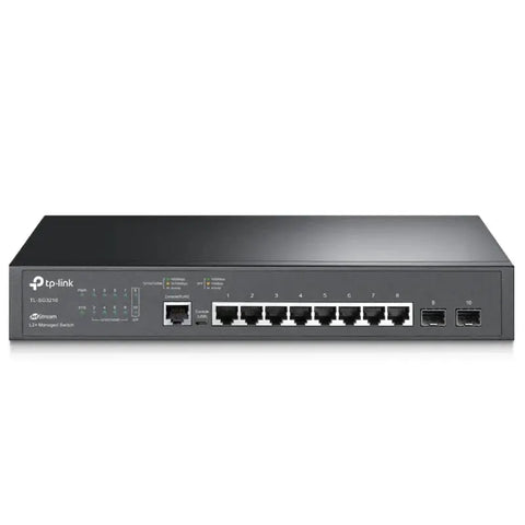 TP-Link (TL-SG3210) JetStream 8-Port Gigabit L2+ Managed Switch with 2 SFP Slots - 20Gbps / Micro-USB / LAN TP-Link