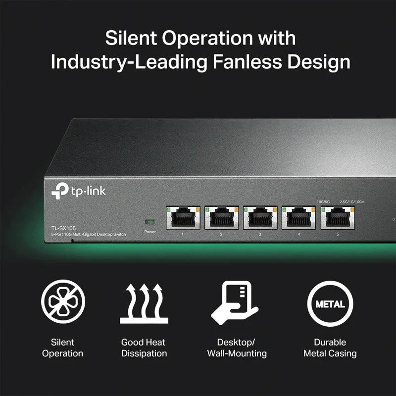 TP-Link (TL-SX105) Gigabit Desktop Switch - 5-Ports / 100 Gbps / LAN / Unmanaged TP-Link