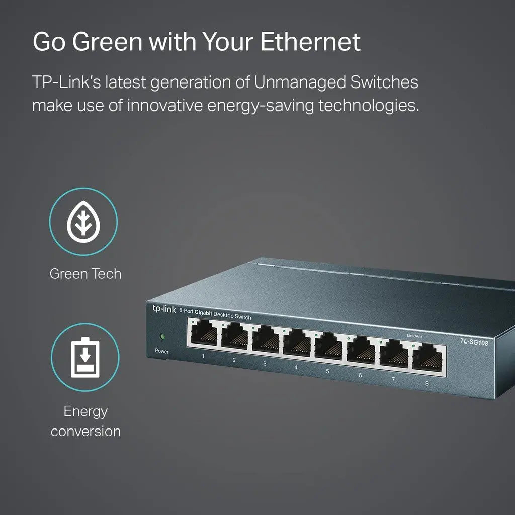 TP-Link TLSG108 8 Port Gigabit Ethernet Network Desktop Switch TP-Link