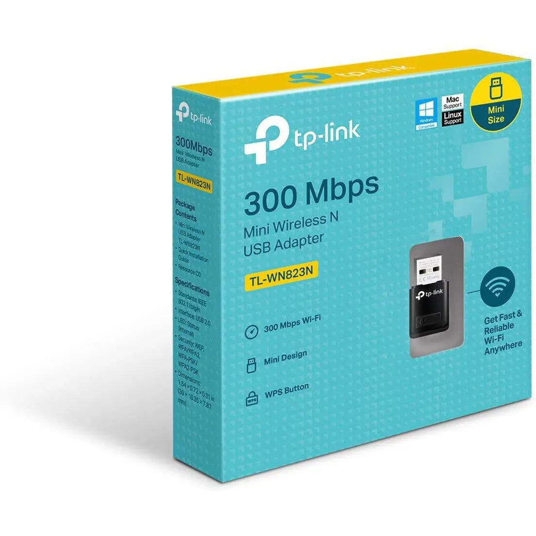 Tp Link 300Mbps Wifi Usb Mini Adapter Tl Wn823N ColorWaves