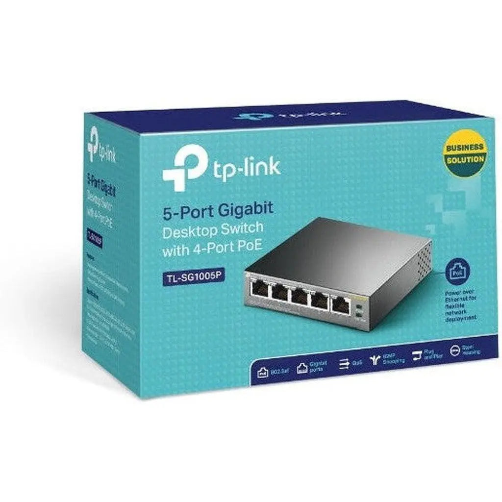 Tp-Link Tl-Sg1005P 5-Port Gigabit Desktop Switch With 4-Port Poe TP-Link