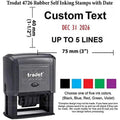 Trodat 4727 Customized Dater Stamp 60X40Mm (2 Colours) ColorWaves