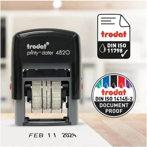 Trodat 4820 Printy Dater, Date Size 4Mm ColorWaves