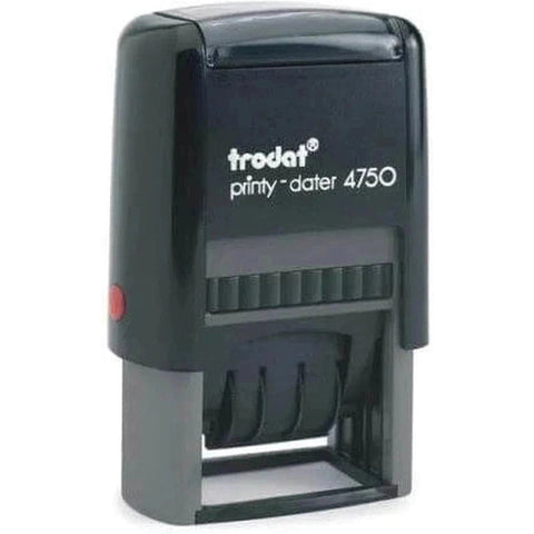 Trodat Printy 4750 Self Inking Dater Stamp "Paid" - Blue ColorWaves