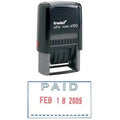 Trodat Printy 4750 Self Inking Dater Stamp "Paid" - Blue ColorWaves