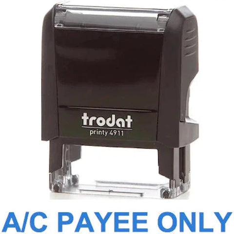 Trodat Printy 4911 Stamp "A-C Payee Only" - Blue ColorWaves