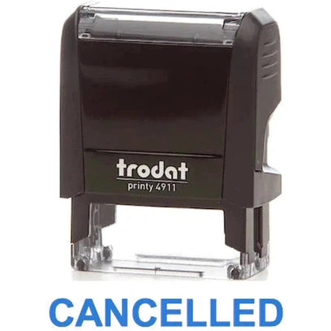 Trodat Printy 4911 Stamp "Cancelled" - Blue ColorWaves