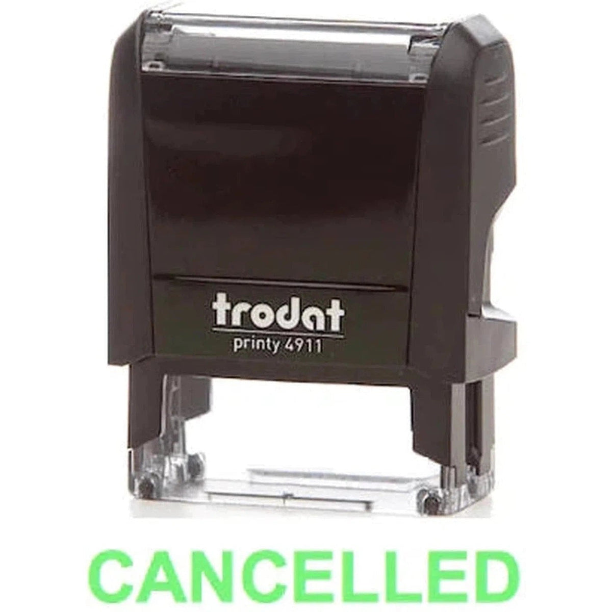 Trodat Printy 4911 Stamp "Cancelled" - Green ColorWaves
