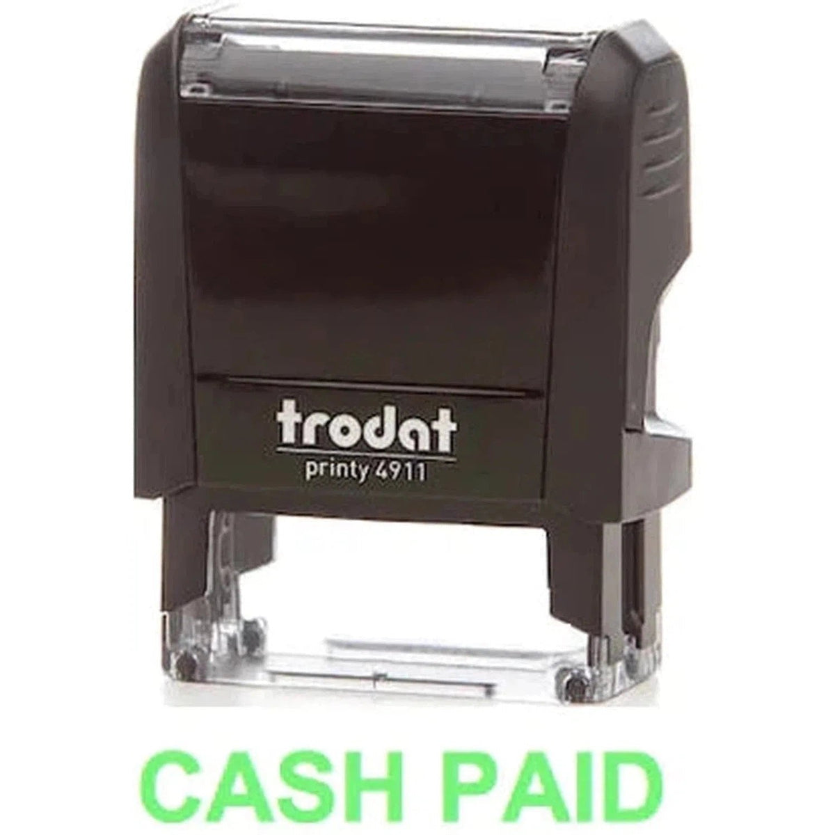 Trodat Printy 4911 Stamp "Cash Paid" - Green ColorWaves