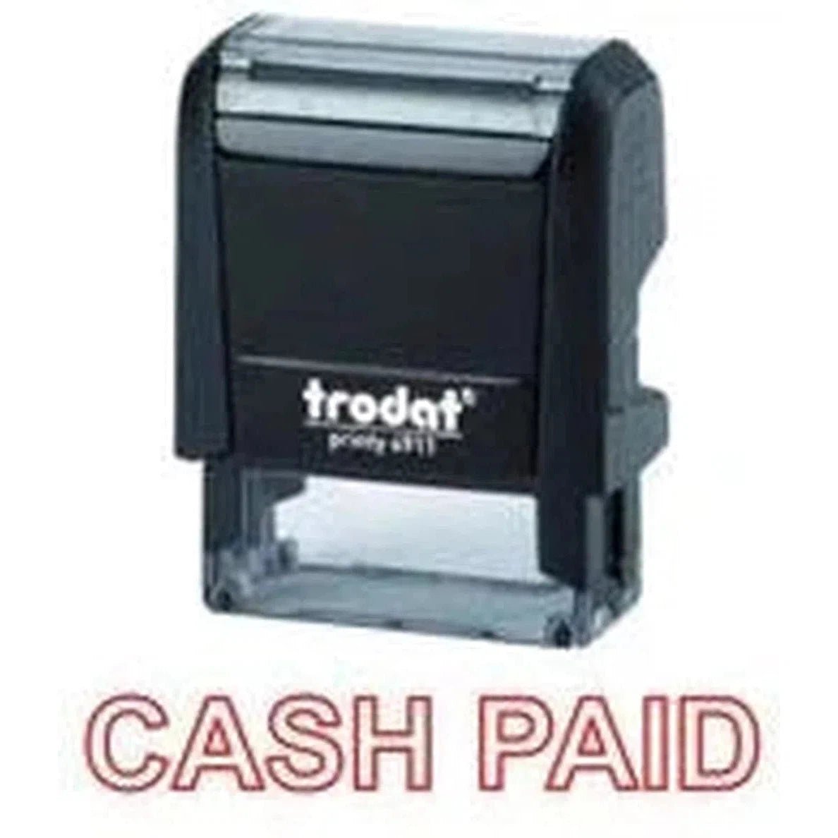 Trodat Printy 4911 Stamp "Cash Paid" - Red ColorWaves