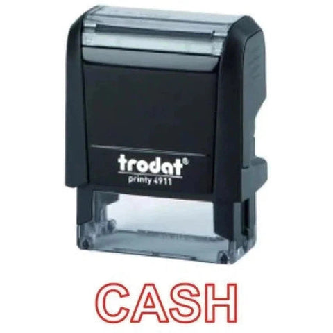 Trodat Printy 4911 Stamp "Cash" - Red ColorWaves
