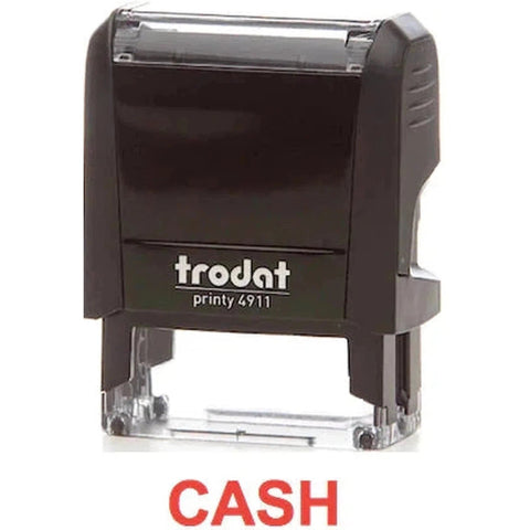 Trodat Printy 4911 Stamp "Cash" - Red ColorWaves