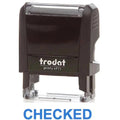Trodat Printy 4911 Stamp "Checked" - Blue ColorWaves