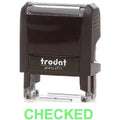 Trodat Printy 4911 Stamp "Checked" - Green ColorWaves
