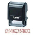 Trodat Printy 4911 Stamp "Checked" - Red ColorWaves