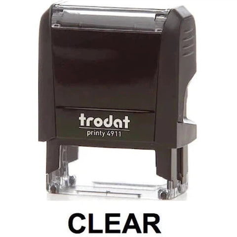 Trodat Printy 4911 Stamp "Clear" - Black ColorWaves