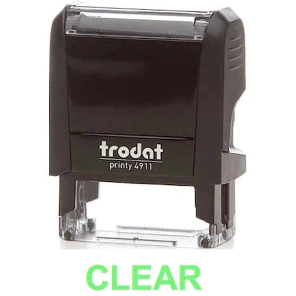 Trodat Printy 4911 Stamp "Clear" - Green ColorWaves