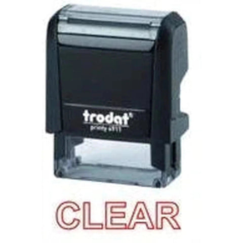 Trodat Printy 4911 Stamp "Clear" - Red ColorWaves
