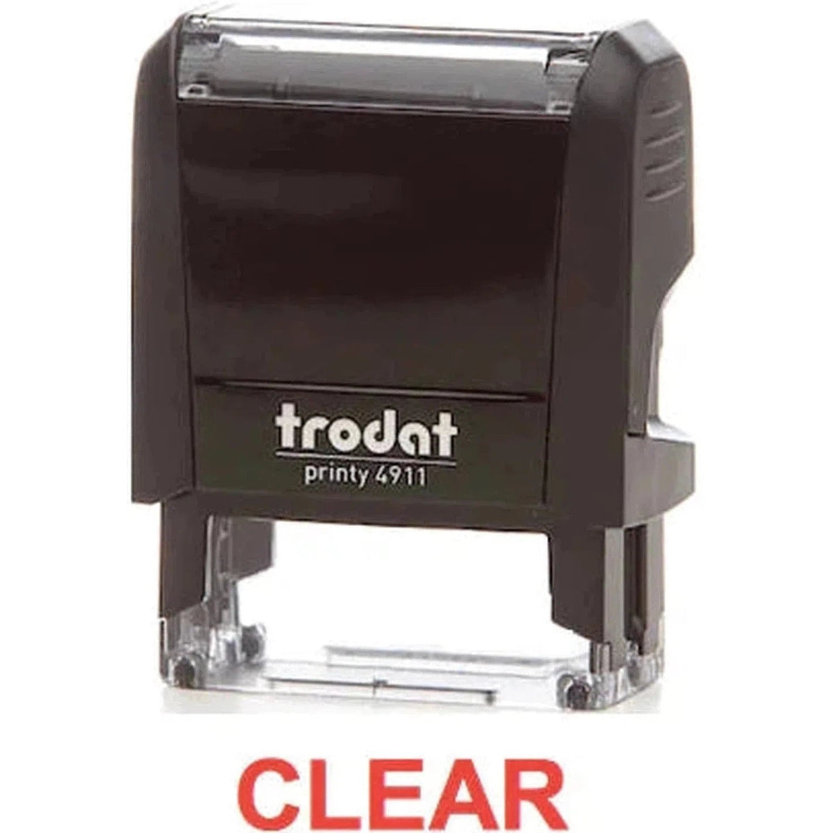 Trodat Printy 4911 Stamp "Clear" - Red ColorWaves