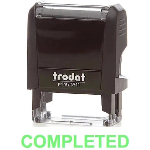 Trodat Printy 4911 Stamp "Completed" - Green ColorWaves
