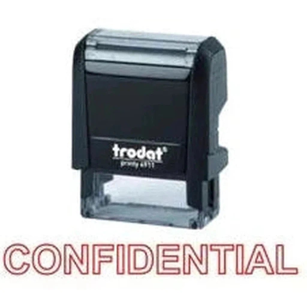 Trodat Printy 4911 Stamp "Confidential" - Red ColorWaves