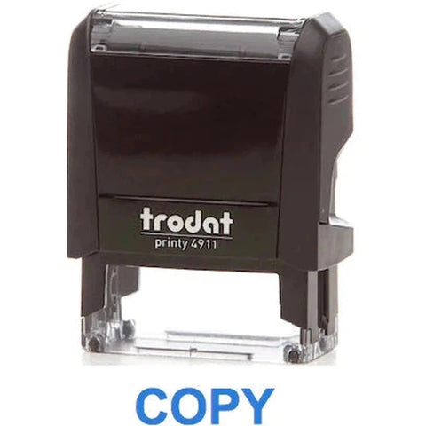 Trodat Printy 4911 Stamp "Copy" - Blue ColorWaves