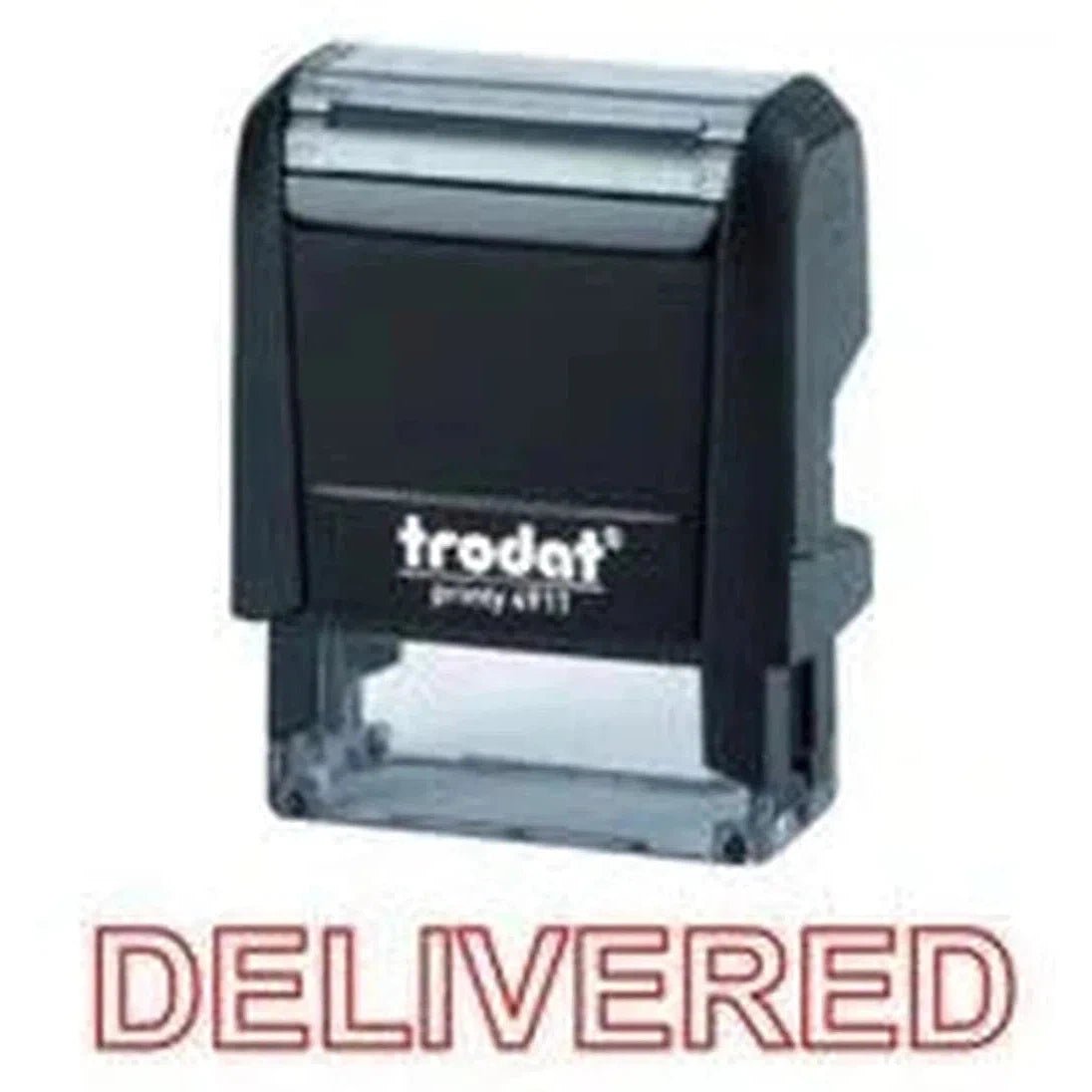 Trodat Printy 4911 Stamp "Delivered" - Red ColorWaves