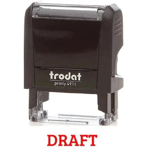 Trodat Printy 4911 Stamp "Draft" Red ColorWaves