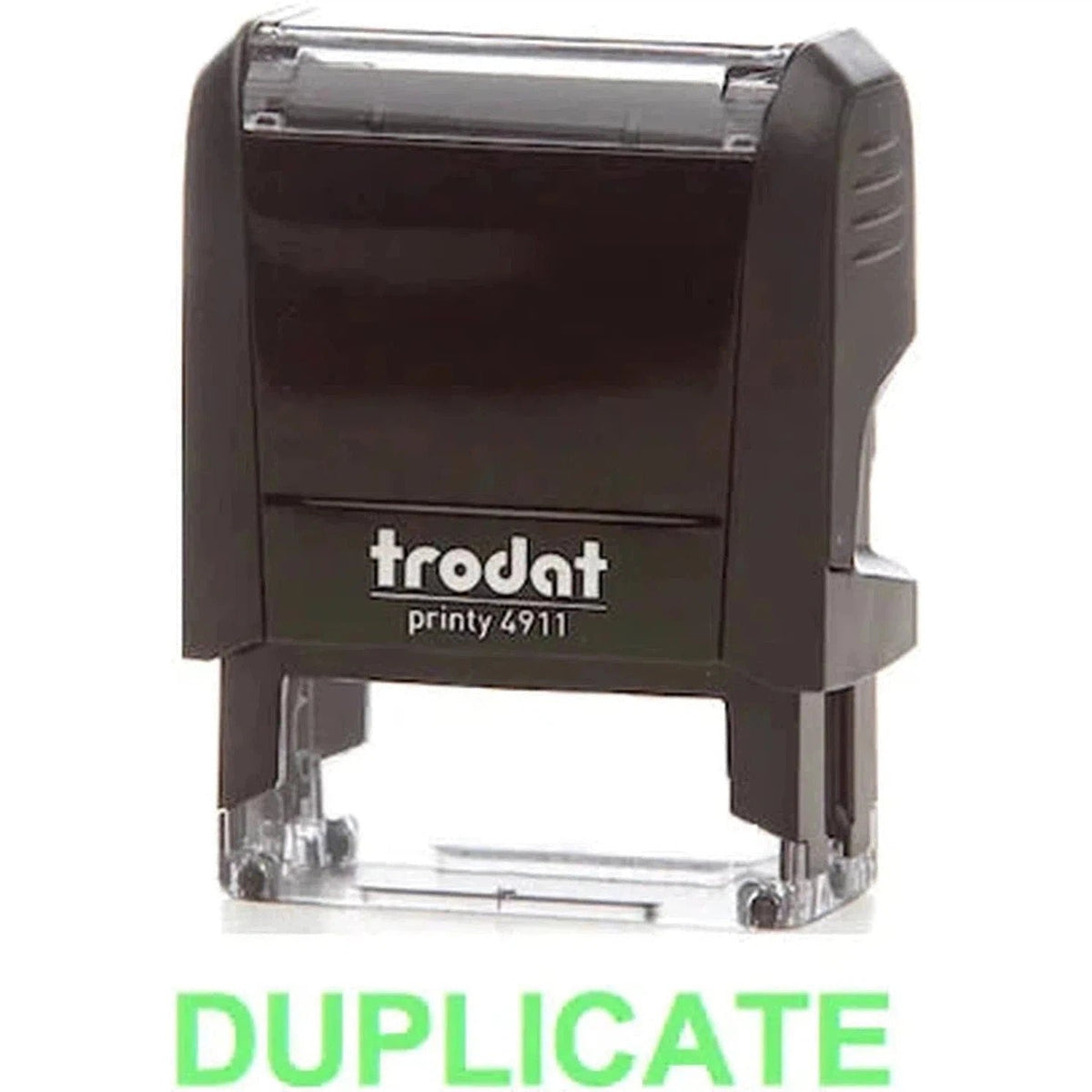 Trodat Printy 4911 Stamp "Duplicate" - Green ColorWaves