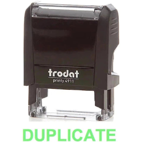 Trodat Printy 4911 Stamp "Duplicate" - Green ColorWaves