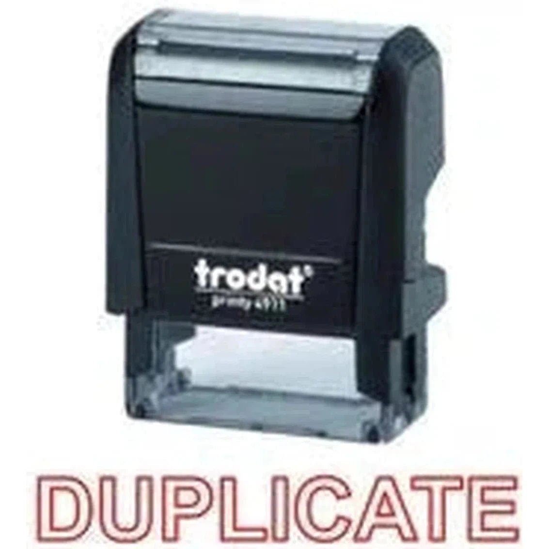 Trodat Printy 4911 Stamp "Duplicate" - Red ColorWaves