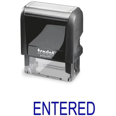 Trodat Printy 4911 Stamp "Entered" - Blue ColorWaves
