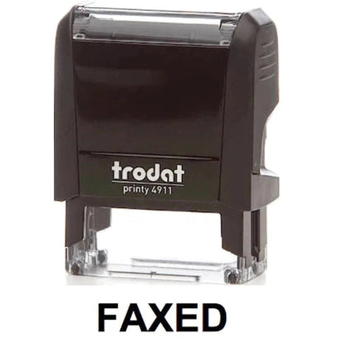 Trodat Printy 4911 Stamp "Faxed" - Black ColorWaves