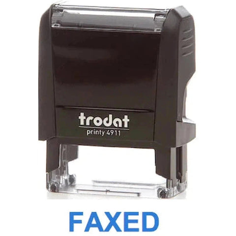 Trodat Printy 4911 Stamp "Faxed" - Blue ColorWaves