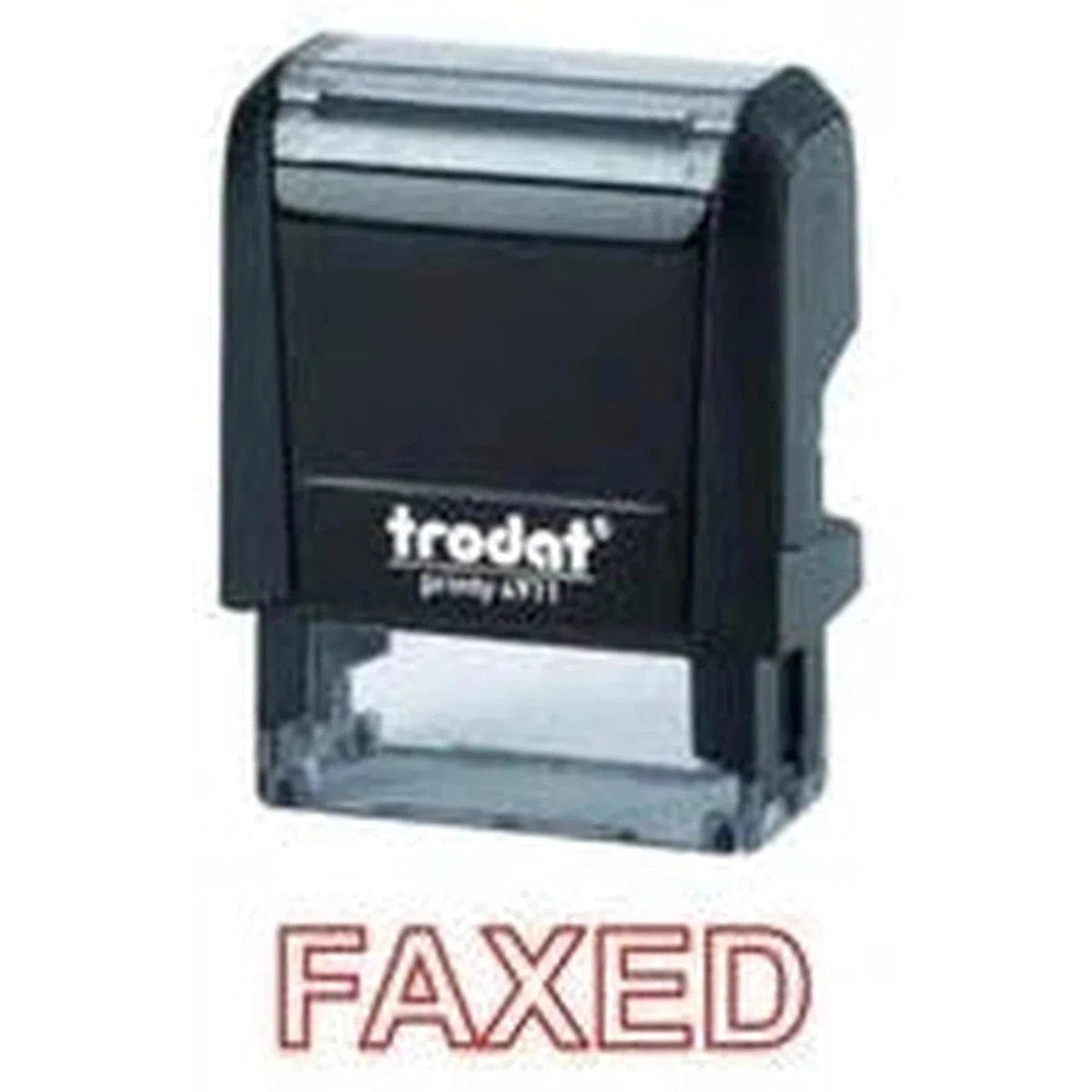 Trodat Printy 4911 Stamp "Faxed" - Red ColorWaves