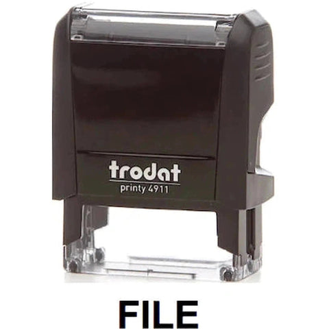 Trodat Printy 4911 Stamp "File" - Black ColorWaves