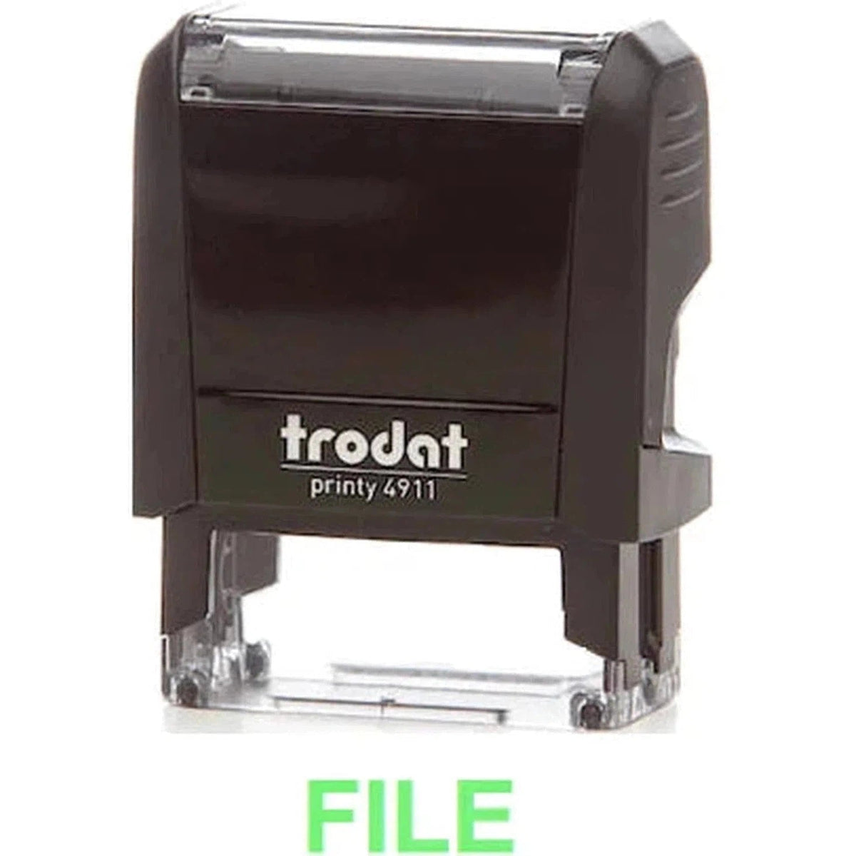 Trodat Printy 4911 Stamp "File" - Green ColorWaves